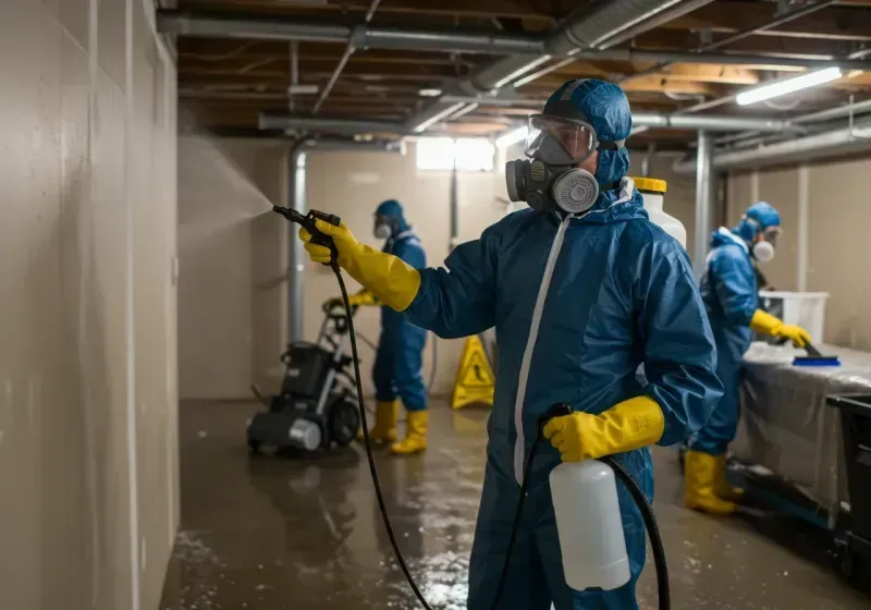 Basement Sanitization and Antimicrobial Treatment process in Rockport, IN