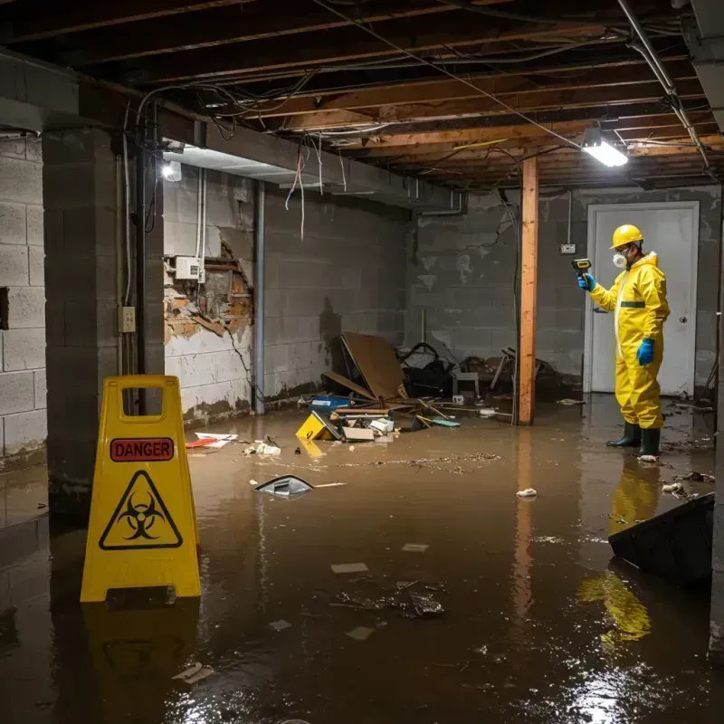 Flooded Basement Electrical Hazard in Rockport, IN Property